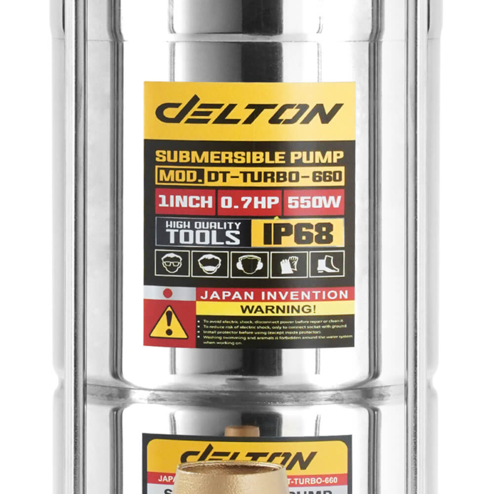 ปั๊มจุ่ม DELTON รุ่น DT-TURBO-660 ขนาด 1 นิ้ว 0.7HP 550W